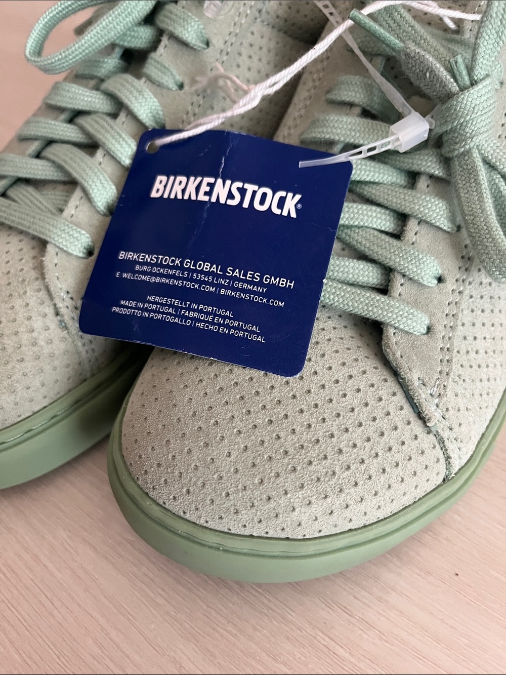 Birkenstock Mint Green Lace-Up Perforated Sneakers - Picture 9 of 17